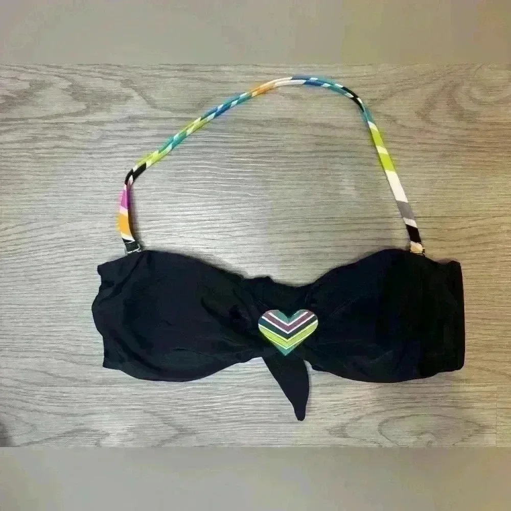 Raisins Women’s Y2K‎ Swimsuit Heart Detail Top Size M